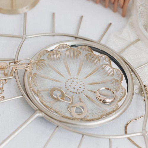 BELLE VOUS (Lot de 6 Plateau Bijoux Empilable en Velours Gris - 6