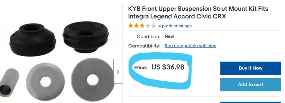 Suspension Strut Mount Gabriel 142230 [B1BD] - Изображение 2 из 4