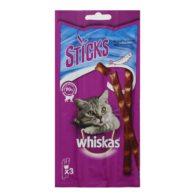 Whiskas Cat 3 Sticks ricco di salmone 18gr