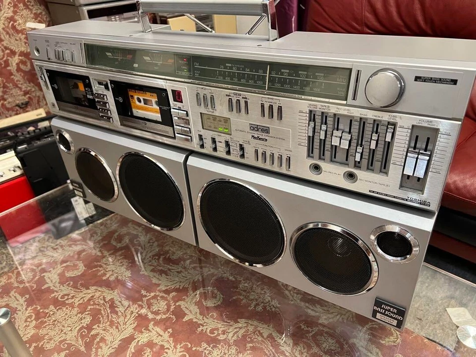 Toshiba RT - S98 Grande Boombox MacKenzie 1982 Cassette Completamente Funcional Japón Foto 4 de 4