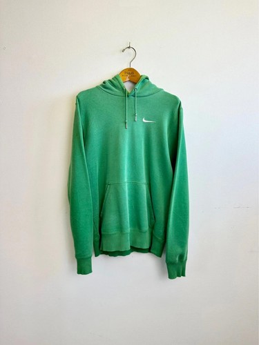 Nike Green Cotton Basic Embroidered Men’s Hoodie