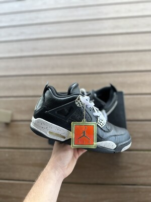 ✅Men Air Jordan Retro 4 LS Oreo Shoes Size 9.5 $_12.JPG?set_id=880000500F main image 4