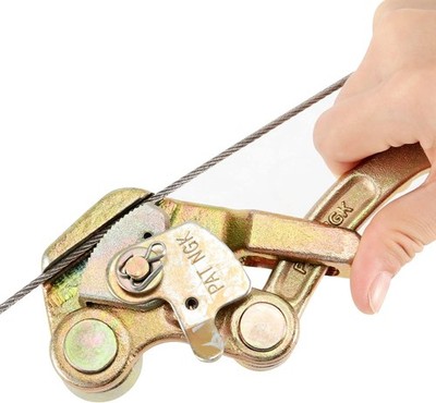 1 Ton 2204 Lbs Cable Grip, High Strength Wire Grippers Rope Jaw Puller, Steel Ca