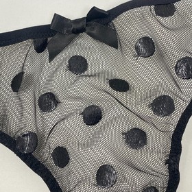 Agent Provocateur Camsen Black Polka Dot Brief AP2 Small NWT