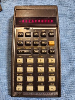 Working Hewlett Packard HP 31E with battery