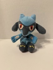 Authentic TOMY Riolu Pokemon Diamond  Pearl Sitting Plush Doll Toy 2016 7"