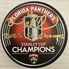 Brad Marchand Florida Panthers Stanley Cup Champions Signed Hockey Puck COA