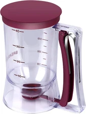 BBSTARZ Pancake Batter Dispenser – 4-Cup Batter Dispenser with Squeeze Handle &
