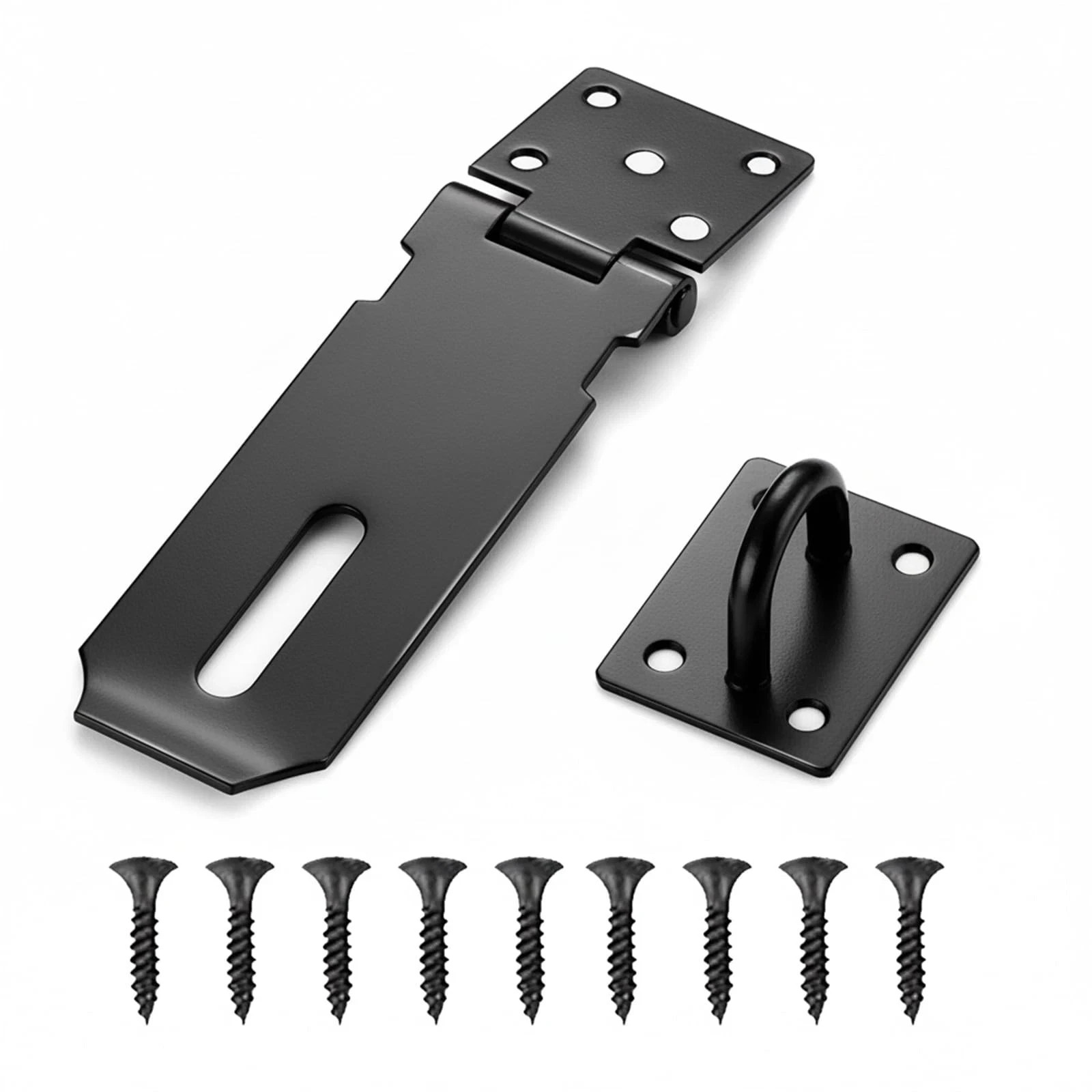 Heavy Duty Stainless Steel Padlock Hasp & Staple Shed Lock & For Black