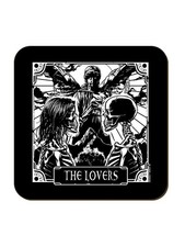 Deadly Tarot The Lovers Square Coaster