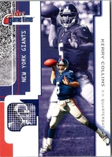2001 Fleer Game Time Kerry Collins #58 New York Giants Football Card