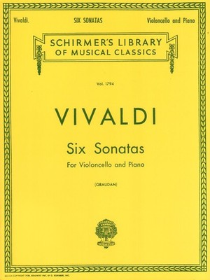 Antonio Vivaldi Six Sonatas 6 Sonaten Noten für Violoncello Cello Klavier