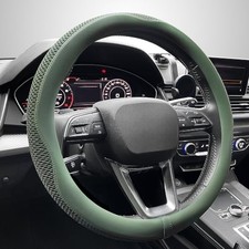 Car Steering Wheel Cover, Universal 15 inch, The Latest Microfiber Green