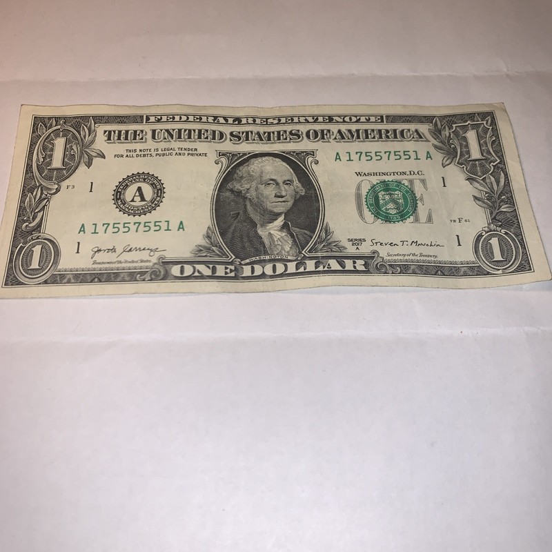 Dollar Bill Fancy Serial Number