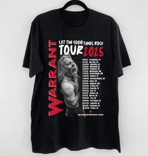 WARRANT Band 2 2025 Tour Dates mEMBERS Shirt Black Unisex S-5XL E1858
