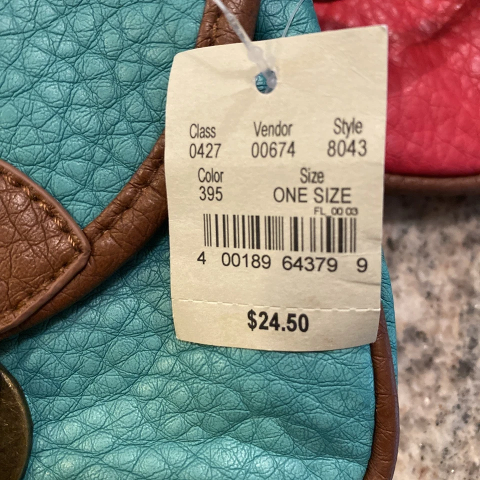 Bolsos Bandolera American Eagle Outfitters Pequeños Cuero Turquesa Marrón Rojo NUEVO Foto 2 de 4