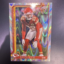 Topps 2024 Chrome Parallel Trent McDuffie Kansas City Chiefs #154 NFL Card