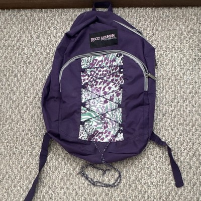 Rocky Mountain Equipment Kids Purple Animal Print Heart Zip Backpack Small