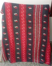 Indian Handmade Kantha Quilt Vtg Bedspread Throw Cotton Blanket Twin Boho 86x52