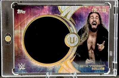 Seth Rollins 2025 Topps Universe WWE Match-Used Relic Rainbow Foil #WAV-SFR /199