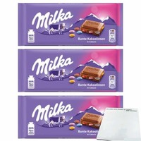 Milka Bunte Kakaolinsen 3Er Pack 3X100G Tafel Usy Block