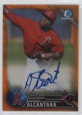 2016 Bowman Chrome Prospects Orange Refractor 21/25 Victor Alcantara Auto ms9