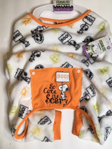 PEANUTS HALLOWEEN “So Cute It’s Scary” SNOOPY DOG PET PAJAMAS Fleece Sz 2XL NWT - Picture 2 of 3