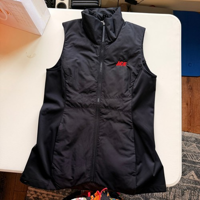 #ad Port Authority Women Ace Hardware Logo Full Zip Vest L Black Layering Gear $34.99