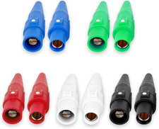 400A 600V AC CLS40 Camlock Power Connector 5 Colors 5 Male  5 Female Set, Coppe