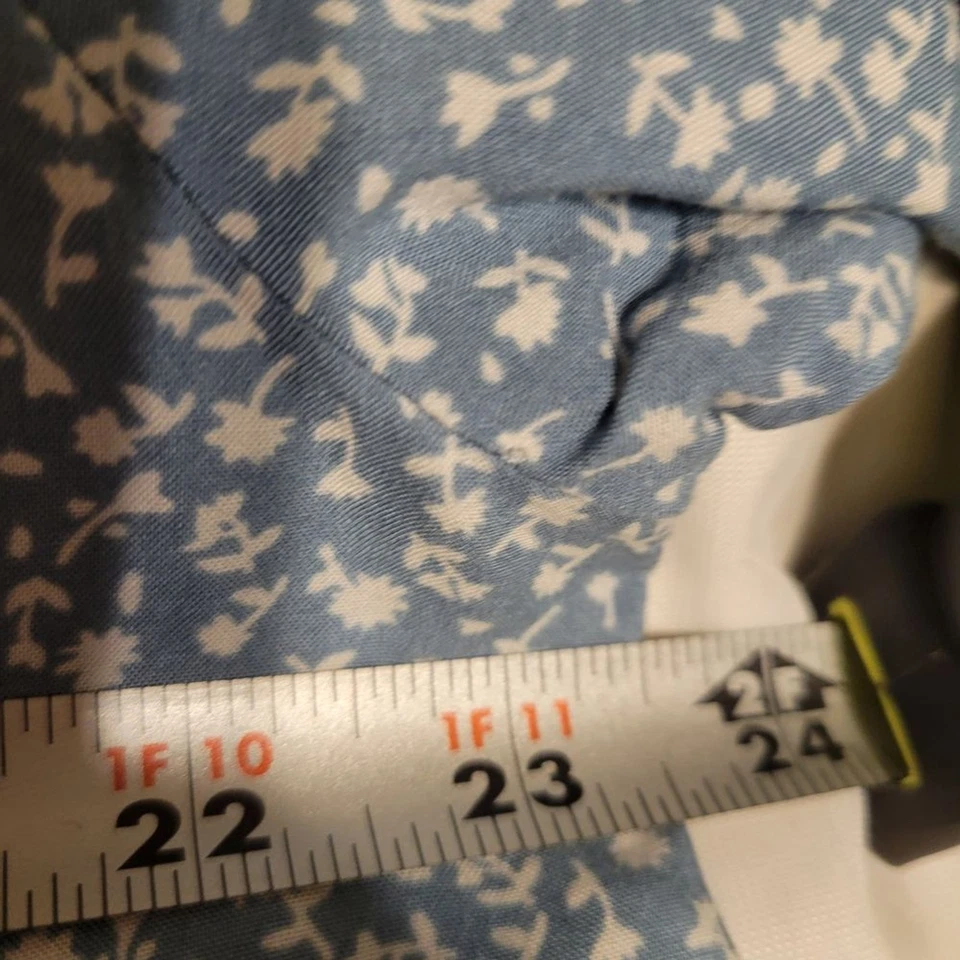 Vestido Beach Lunch Lounge Azul Floral Con Botones Talla XL Foto 2 de 4