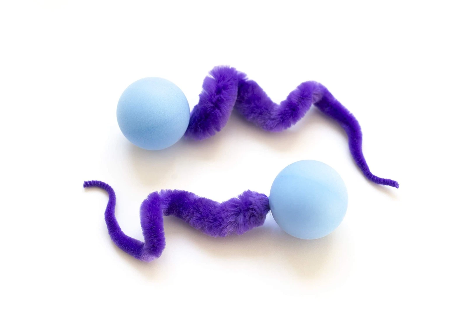 2 Pack Interactive Cat Toy Wiggly Pong Ball, Play, Exercise, Kitten, Fun