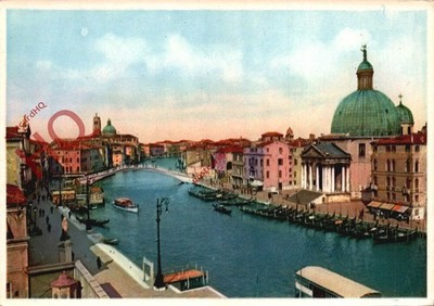 Ansichtskarte_ Venezia, Venedig, Fliesenbrücke Scalzi