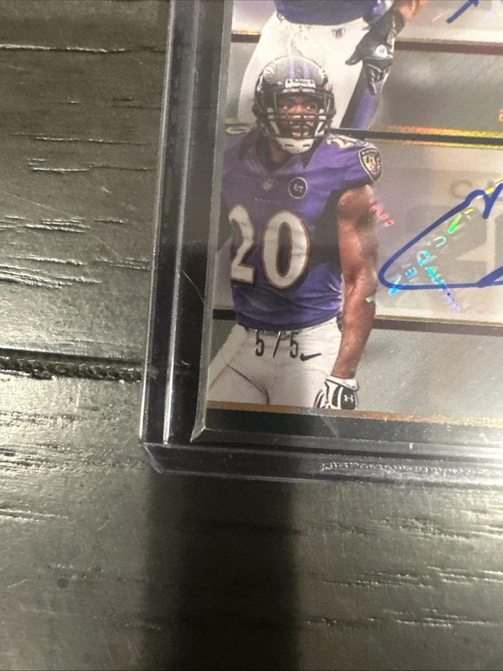 2024 Panini Black Hall Mates Ray Lewis Ed Reed Autograph /5 - Image 4 of 4