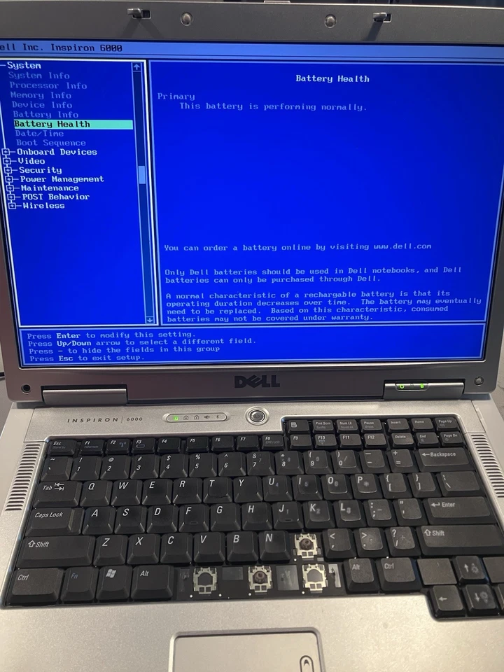 Dell Inspiron 6000 PP12L 14,1 pulgadas Portátil COMO ESTÁ PARA PIEZAS O REPARACIÓN Foto 3 de 4