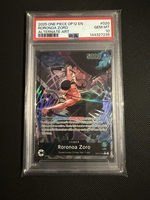 Roronoa Zoro Alt Art Leader OP12-020 Legacy of The Master PSA 10