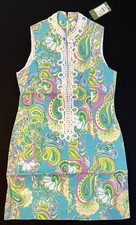 LILLY PULITZER NWT ALEXA SHIFT DRESS WHT BLU NVR WORN MNT COND IN FCTRY BAG SZ 6