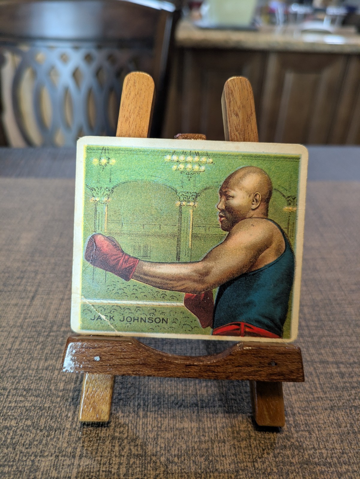 Jack Johnson 1910 ATC Champions - Tobacco T218 Mecca Side View POOR Boxing HOF 