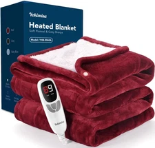 Heated Blanket Throw, Wearable Heated Blanket Two Buttons, 50x60 Inches Soft ...