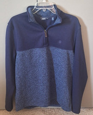Men's Size Medium Izod Color Block Quarter Zip Pullover Long Sleeve Sweatshirt