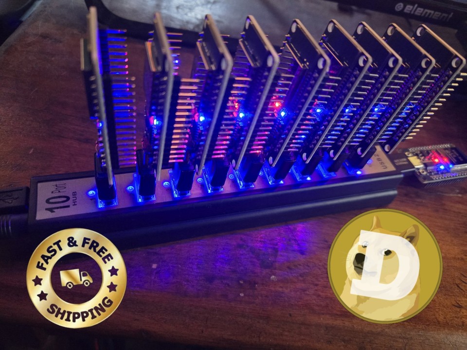 ☆(10x) Dogecoin NerdMiner v2 + (1x) PowerSupply☆ DOGE Nerd Miner!