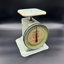 Vintage Hanson Baby Scale Mid Century Nursery Decor 50s Metal Weight Scale AS IS