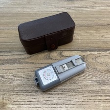 Zeiss Ikon Ikoblitz 5 Flash Unit With Brown Case Made Germany Vtg untested 