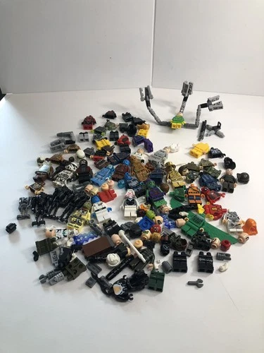 Huge Lot Of Non-Lego Minifigures, Mini Fig Parts And Pieces Star Wars Marvel