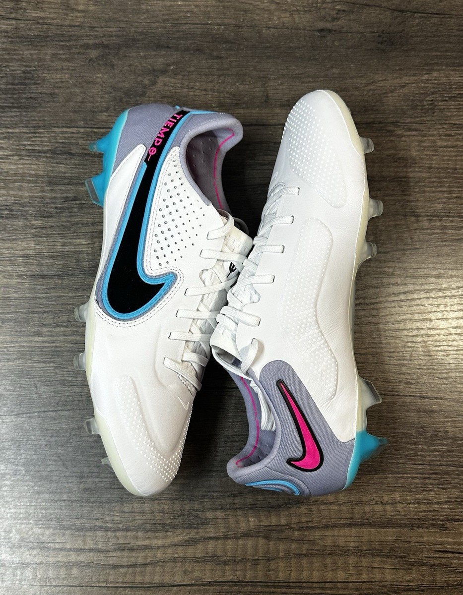 Size 12 Nike Tiempo Legend 9 Elite FG Pro Blast Pack White Blue Mens FD0271-146 Nike Tiempo Legend 9 Elite FG Blast Pack White Blue FD0271  main image 2