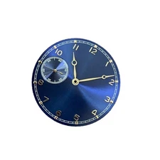 0.4mm Thick Blue 37mm Watch Dial With Hands for ETA 6497 ST3600 Movement Parts b