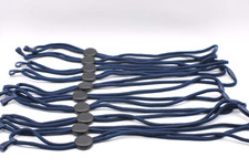 Lot 10 ID Badge Card Lanyard Blue Cord Strap Neck Rope Holder Clip Hook Adj NEW