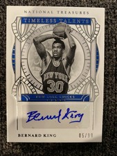 2020-21 National Treasures Timeless Talents Signatures /99 Bernard King Auto HOF