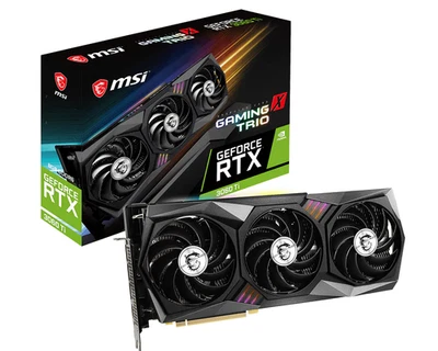3060 ti MSI GAMING X TRIO RTX 8GB GDDR6 Graphics Card Full Hash Rate FHR not LHR - image 1 of 4