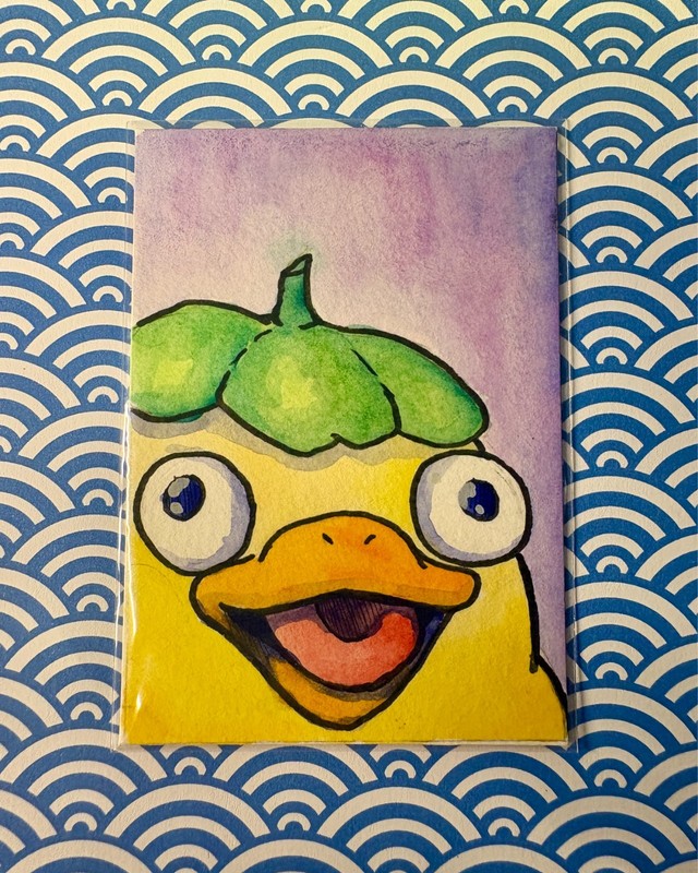 Studio Ghibli Silly Duck Spirited Away Fan Art ACEO Art Card by KayshaLacyArt