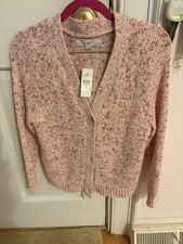 Ann Taylor Loft Xs Pink And Purple Cotton Blend Sweater